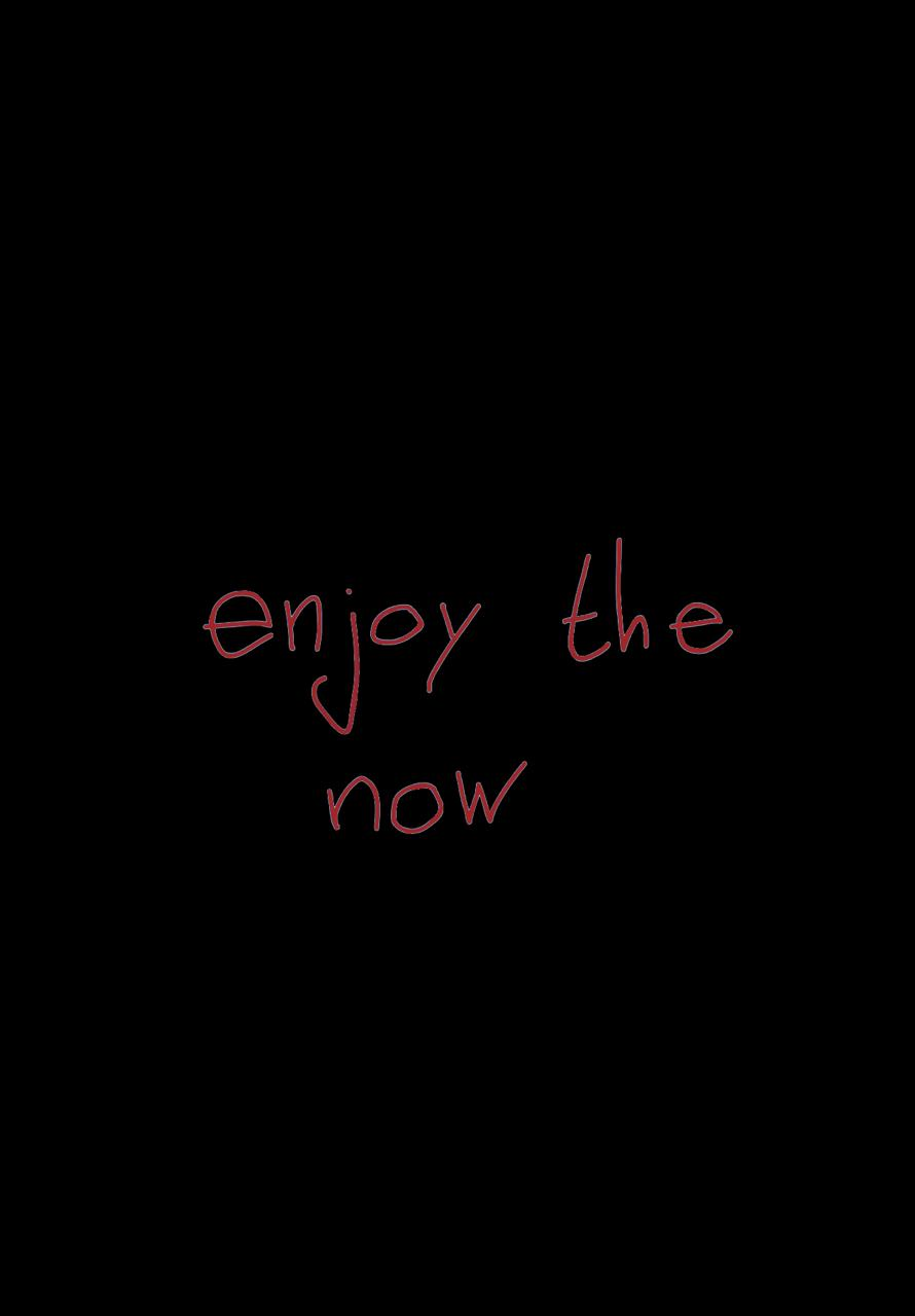 THE NOW enjoy the now illustration on black